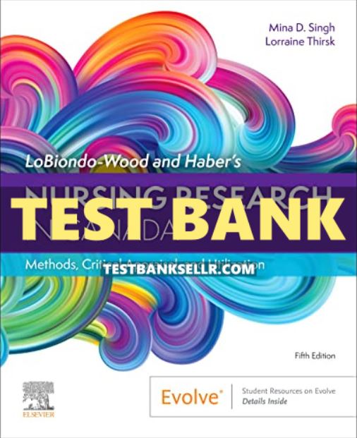 Test Bank for Nursing Research in Canada 5th Edition Singh
