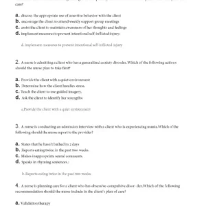 ATI Mental Health Proctored Exam 2023