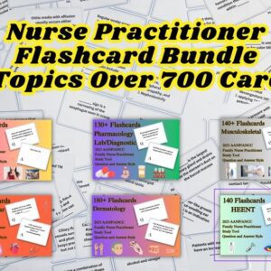 2023 AANP Family Nurse Practitioner Certification Exam Flash Cards Bundle Package. Over 700 Cards!
