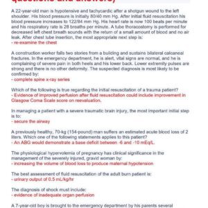 ATLS Pretest 2023 (100% correct questions and answers)