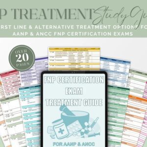 FNP Boards Treatment Study Guide. First-Line and Alternative Medications For AANP & ANCC Board Certification Exams 2023