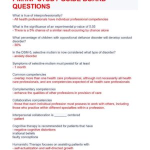 PMHNP Study guide board questions