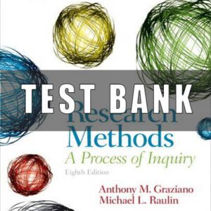 Test Bank For Research Methods Process Inquiry 8th By Edition Graziano Raulin