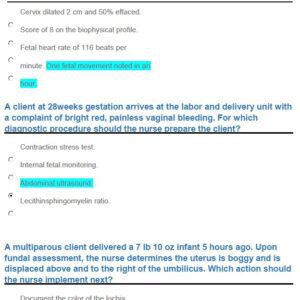 HESI Maternity Exam 2023 Maternity HESI Exam 2023