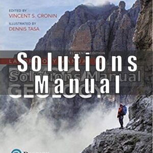 Solutions Manual for Laboratory Manual in Physical Geology 11th Edition American