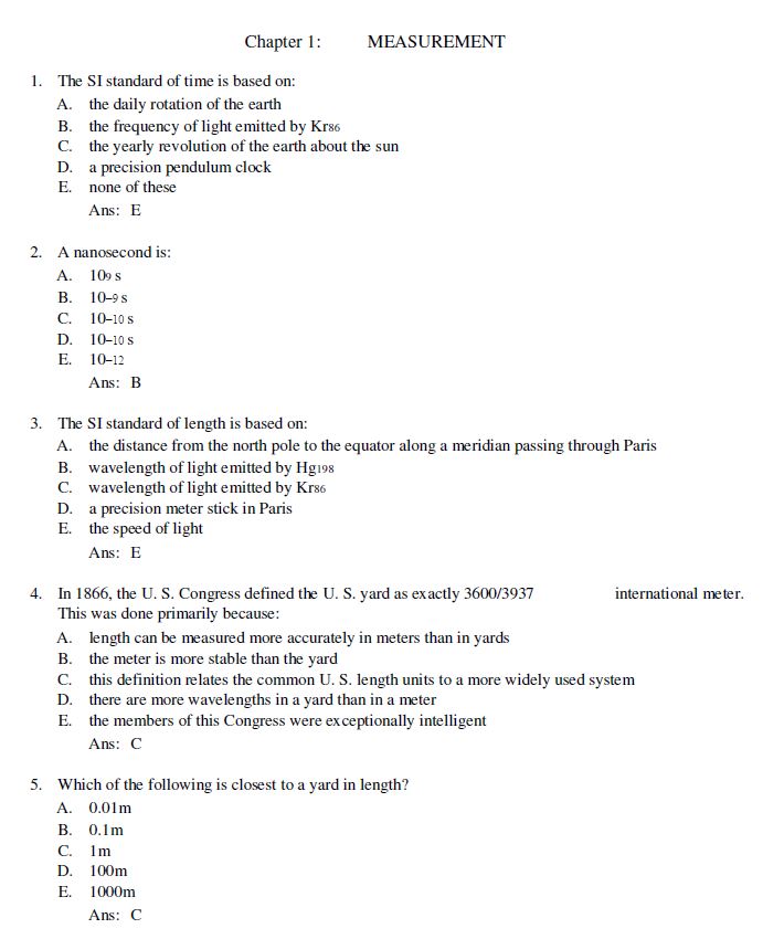 Test Bank for Fundamentals of Physics Objective Robert Resnick, Jearl Walker, J. Christman