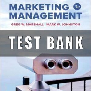 Test Bank For Marketing Management 3rd Edition Marshall