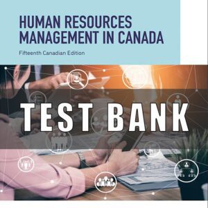 TEST BANK For Human Resources Management in Canada, 15th Canadian Edition Gary Dessler,